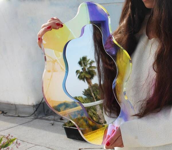 Wiggly life Reflector - wavy retro mirror.