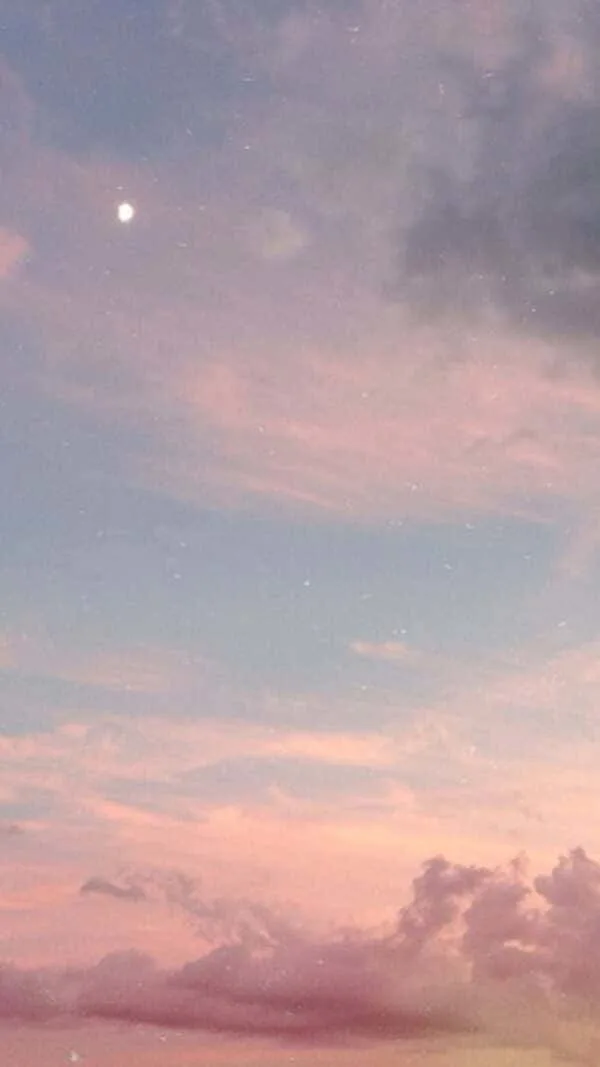 Blue and pink pastel sunset wallpaper background